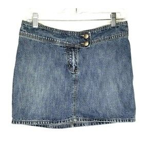 SO Juniors Jeans Skirt Size 7 Medium Blue Denim‎ Waist 30 Length 15 Back Pockets